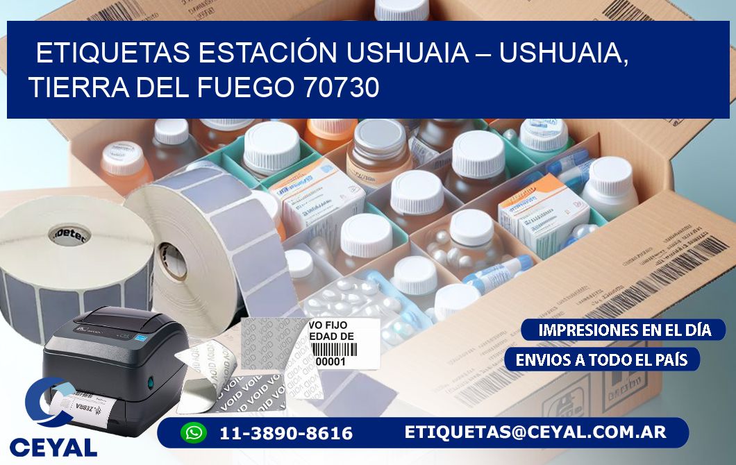 ETIQUETAS ESTACIÓN USHUAIA – USHUAIA, TIERRA DEL FUEGO 70730