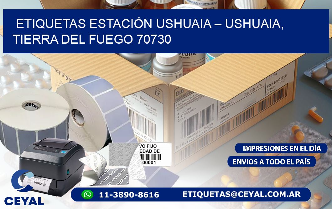 ETIQUETAS ESTACIÓN USHUAIA – USHUAIA, TIERRA DEL FUEGO 70730