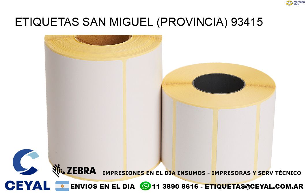 ETIQUETAS SAN MIGUEL (PROVINCIA) 93415