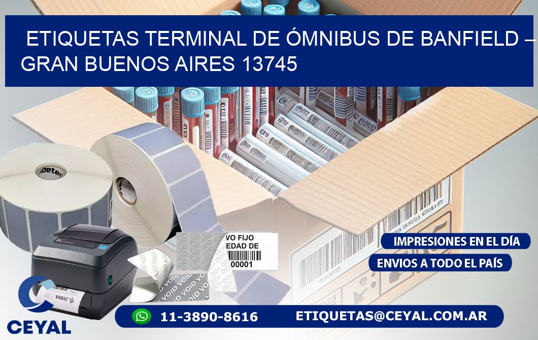 ETIQUETAS TERMINAL DE ÓMNIBUS DE BANFIELD – GRAN BUENOS AIRES 13745