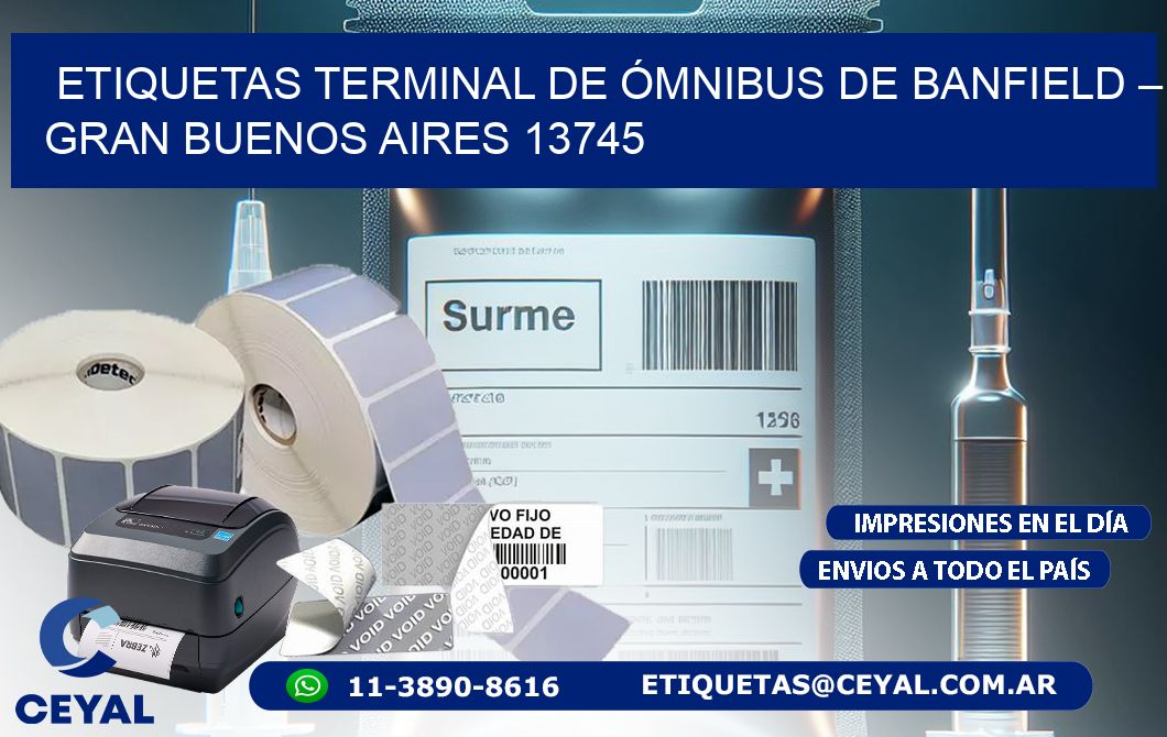 ETIQUETAS TERMINAL DE ÓMNIBUS DE BANFIELD – GRAN BUENOS AIRES 13745