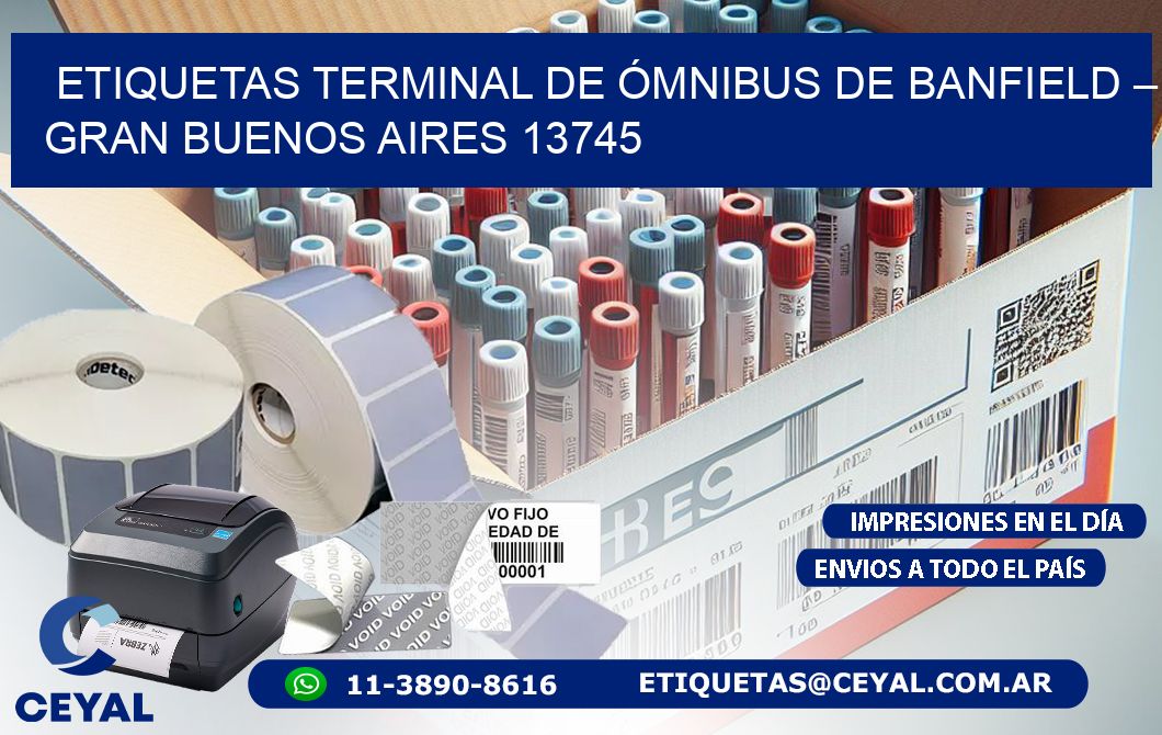 ETIQUETAS TERMINAL DE ÓMNIBUS DE BANFIELD – GRAN BUENOS AIRES 13745