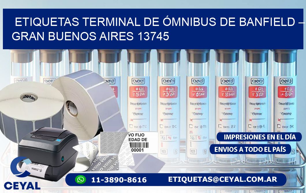 ETIQUETAS TERMINAL DE ÓMNIBUS DE BANFIELD – GRAN BUENOS AIRES 13745