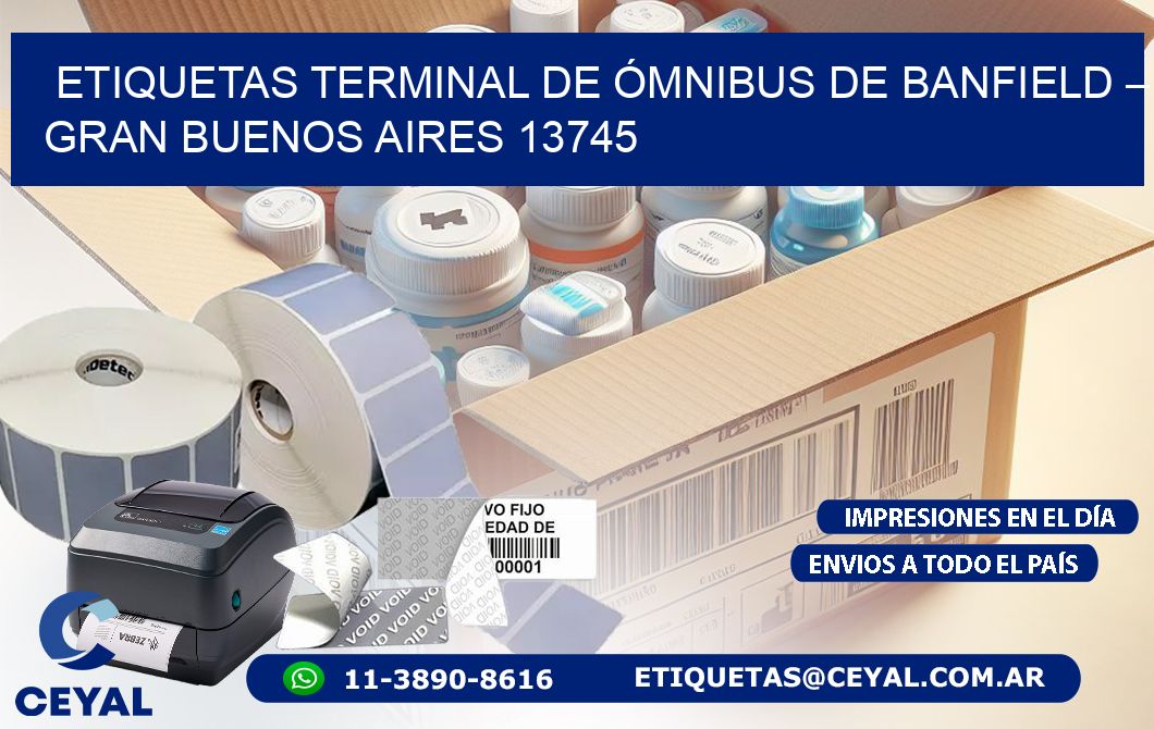 ETIQUETAS TERMINAL DE ÓMNIBUS DE BANFIELD – GRAN BUENOS AIRES 13745