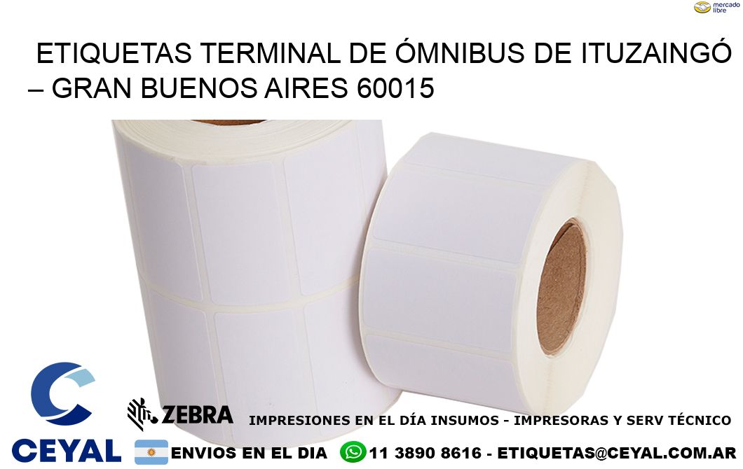 ETIQUETAS TERMINAL DE ÓMNIBUS DE ITUZAINGÓ – GRAN BUENOS AIRES 60015