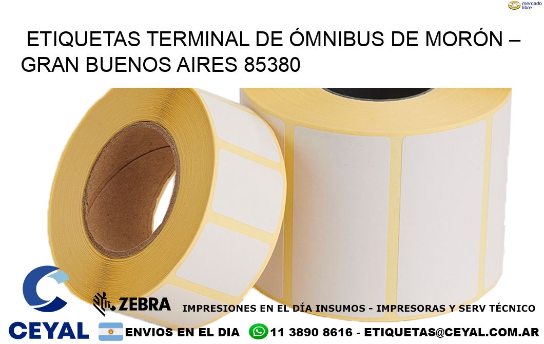 ETIQUETAS TERMINAL DE ÓMNIBUS DE MORÓN – GRAN BUENOS AIRES 85380