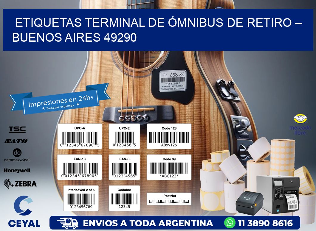 ETIQUETAS TERMINAL DE ÓMNIBUS DE RETIRO – BUENOS AIRES 49290