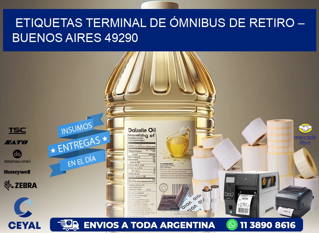 ETIQUETAS TERMINAL DE ÓMNIBUS DE RETIRO – BUENOS AIRES 49290