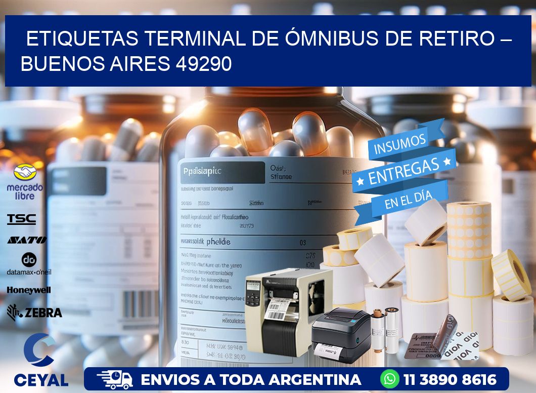 ETIQUETAS TERMINAL DE ÓMNIBUS DE RETIRO – BUENOS AIRES 49290