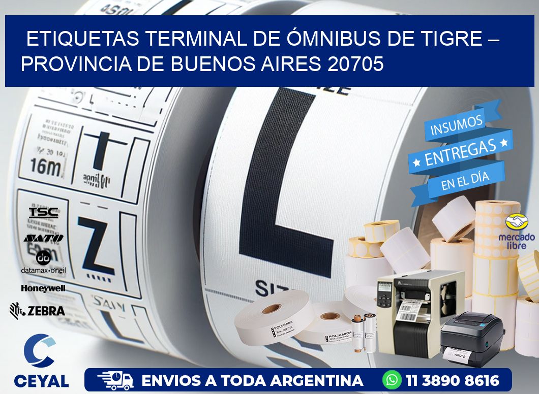 ETIQUETAS TERMINAL DE ÓMNIBUS DE TIGRE – PROVINCIA DE BUENOS AIRES 20705