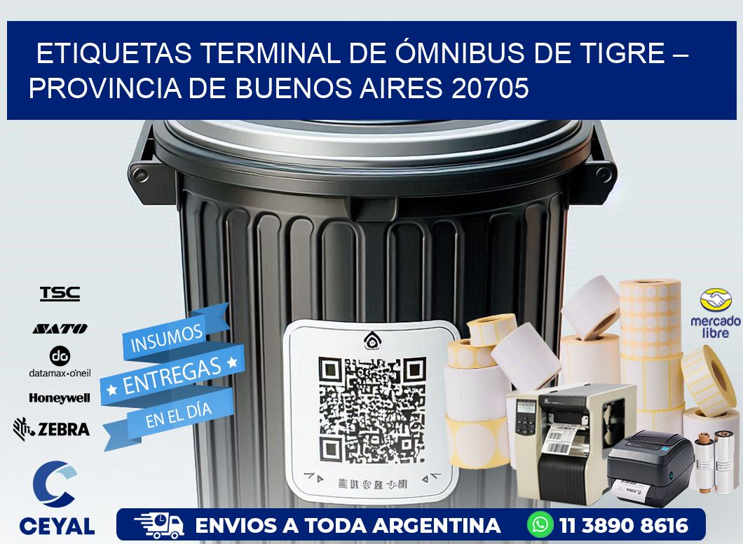 ETIQUETAS TERMINAL DE ÓMNIBUS DE TIGRE – PROVINCIA DE BUENOS AIRES 20705