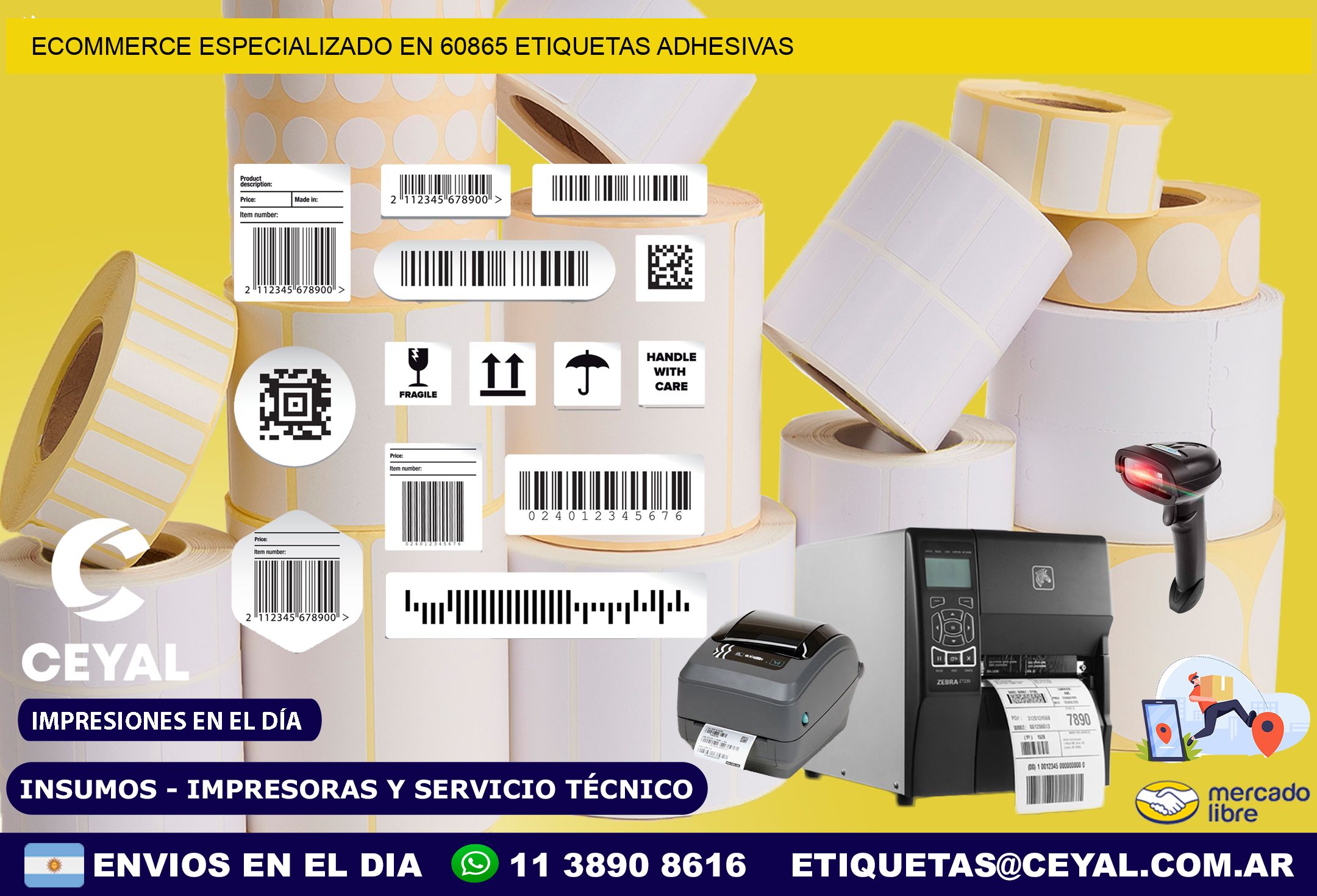 Ecommerce Especializado en 60865 Etiquetas Adhesivas