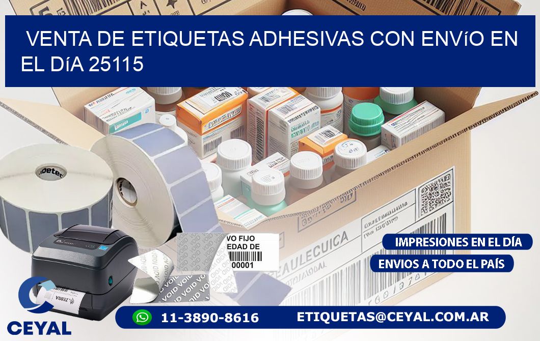 Venta de Etiquetas Adhesivas con Envío en el Día 25115