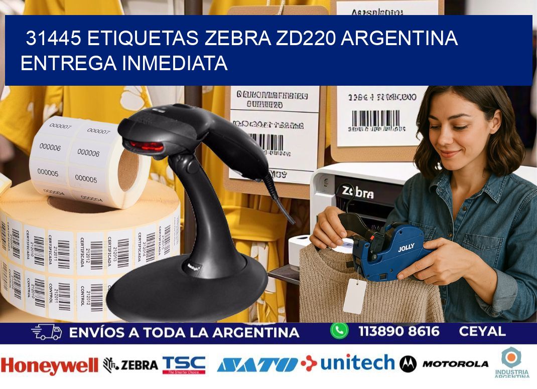 31445 etiquetas zebra zd220 ARGENTINA ENTREGA INMEDIATA